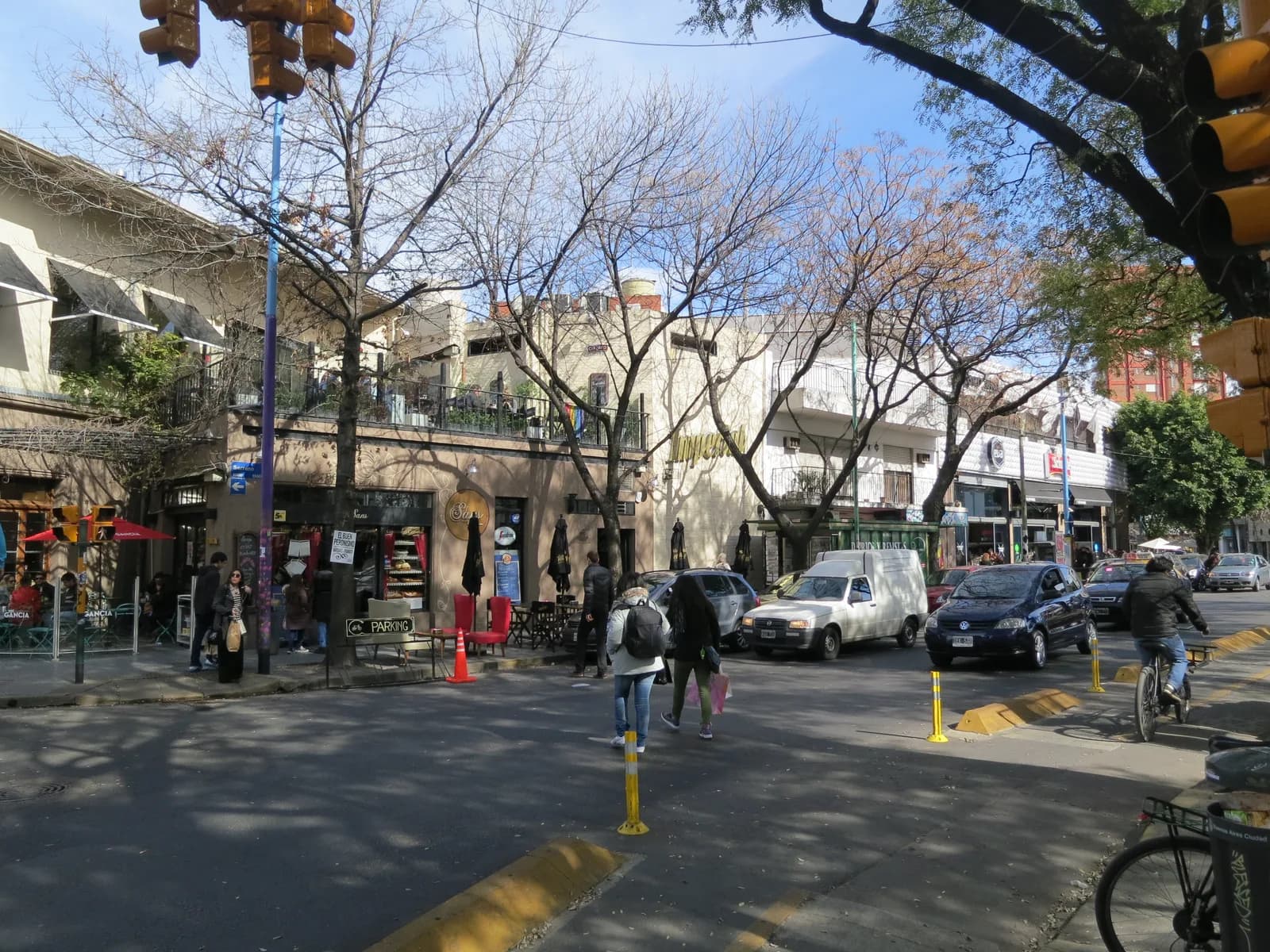 Calle Borges y Plaza Serrano en Palermo Soho